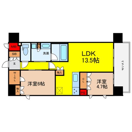 ブランズ大阪本町の物件間取画像